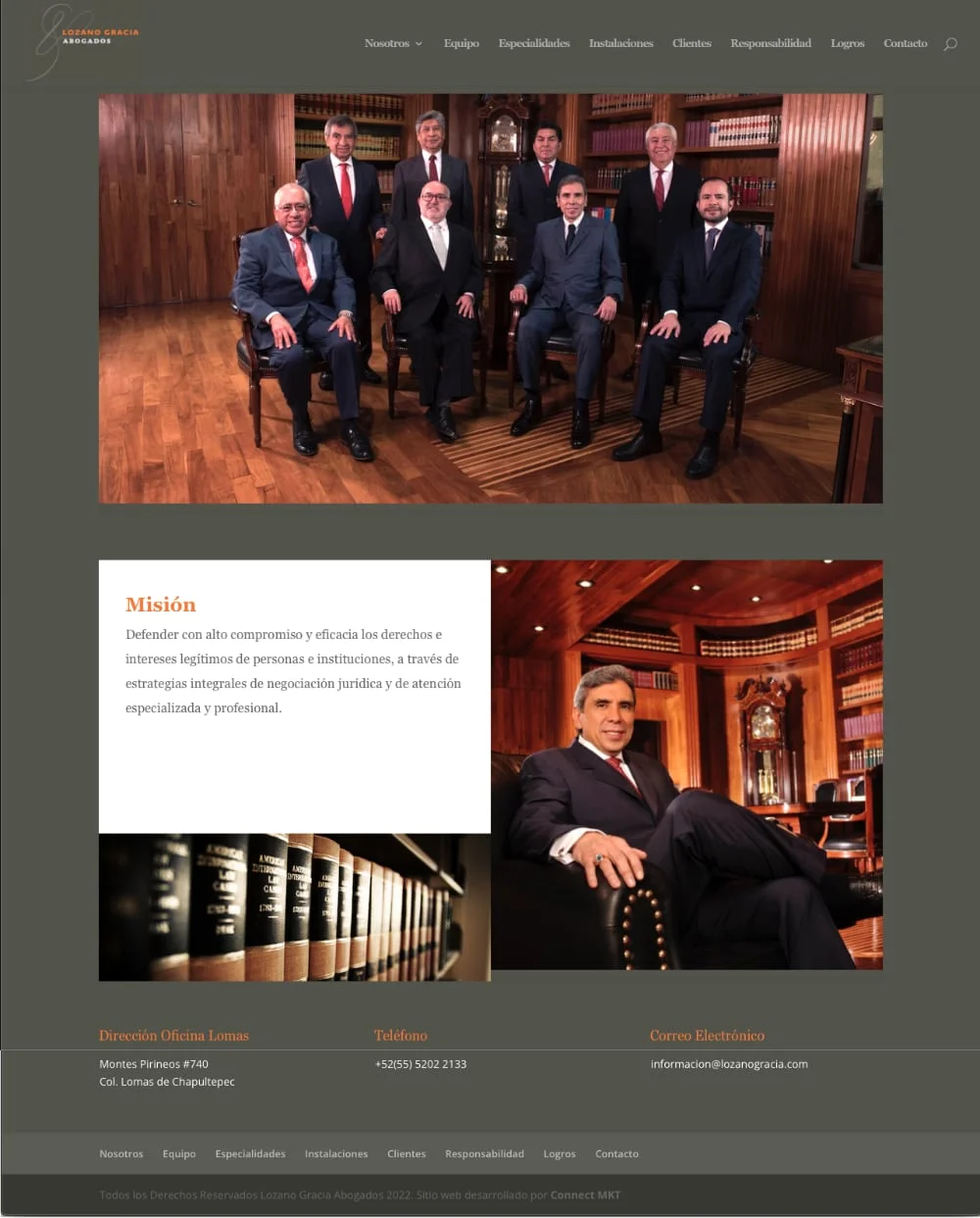 Sitio Web de Lozano Gracia Abogados